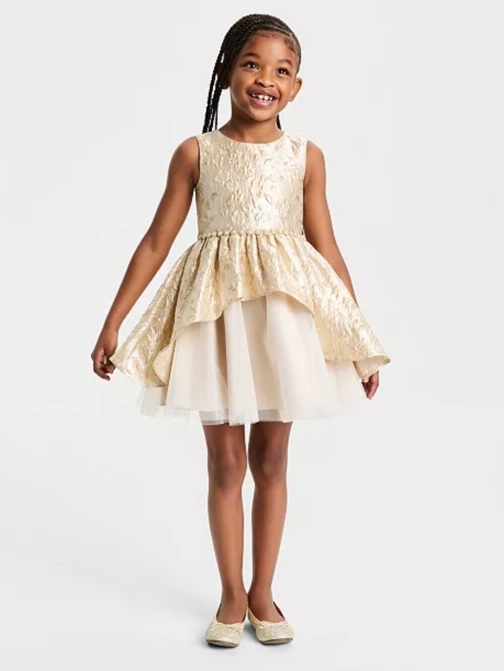 Rare EditionsGirls' 2T Brocade Sleeveless Dress